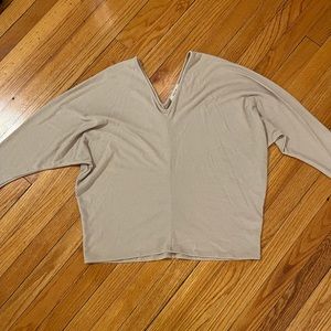 Forever 21 - tan v neck shirt - size large